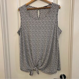 Adrianna Papell tie-front tank, size 2x